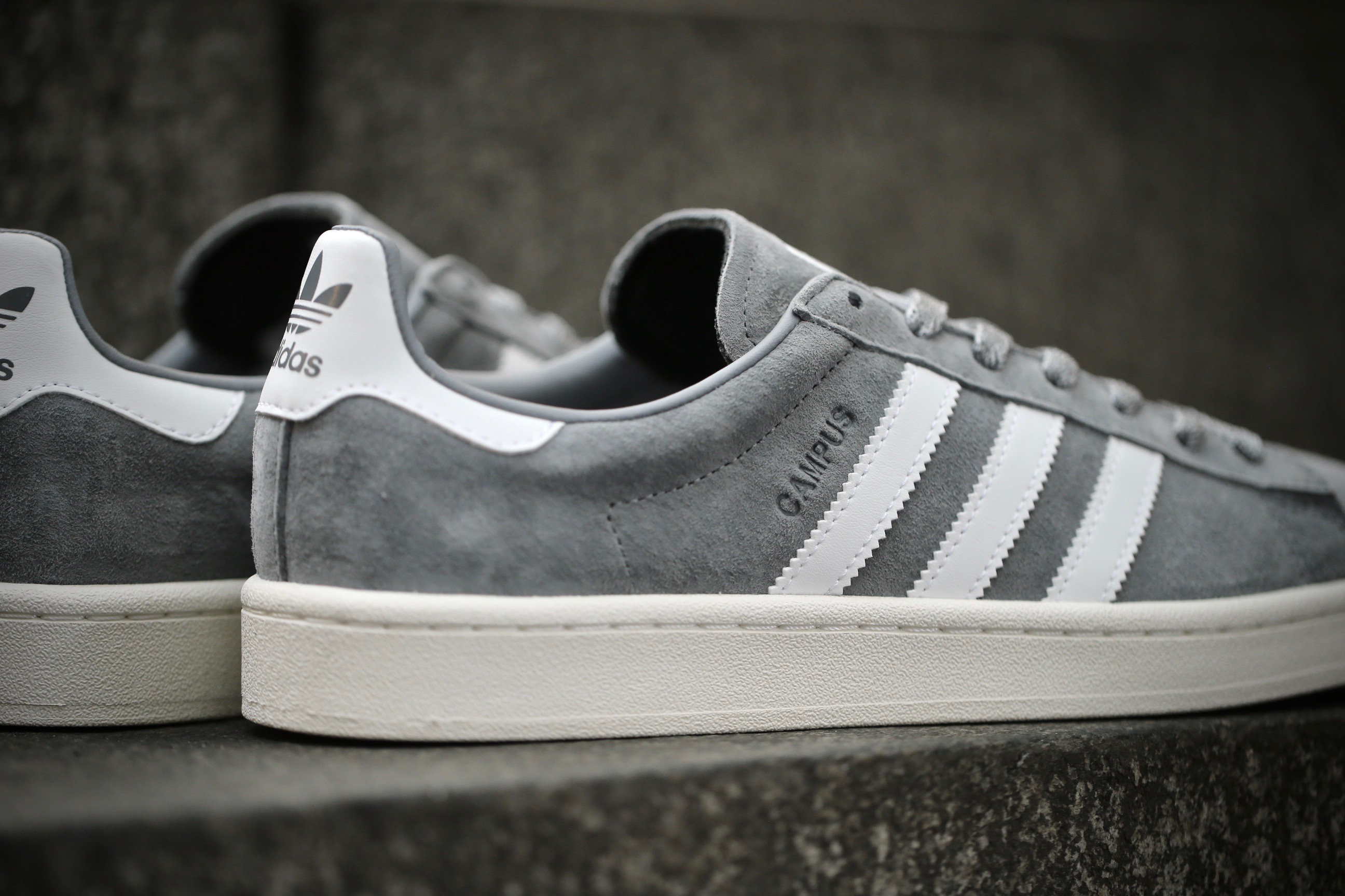 adidas Originals Campus – Grey / Ftwr White / Chalk White – STASP